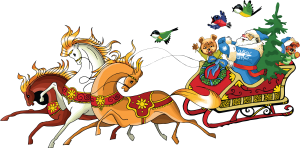 Santa sleigh PNG-38672